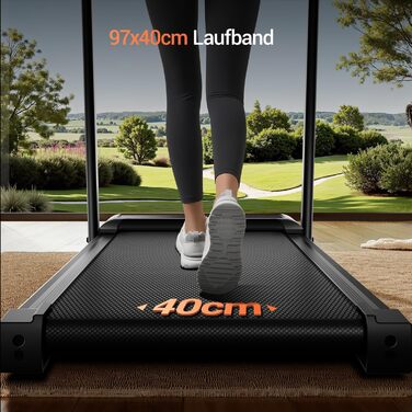 Біговий доріжка LONTEK для дому з нахилом 15%, швидкість 12 км/год, максимальне навантаження 136 кг, чорний