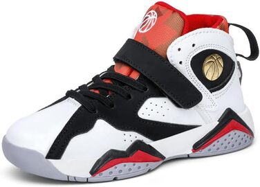 Баскетбольні кросівки Kinder: спортивне взуття для хлопчиків та дівчаток, високі, антиковзаючі, чорні (36 EU)