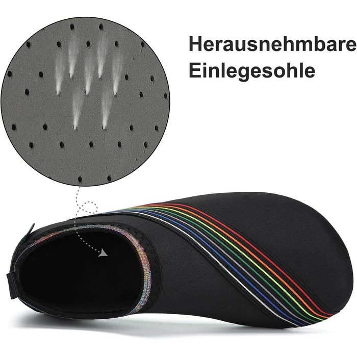 Шльопанці SAGUARO Unisex для плавання та відпочинку, розмір 36-47 (44/45 EU, колір: Тінть)