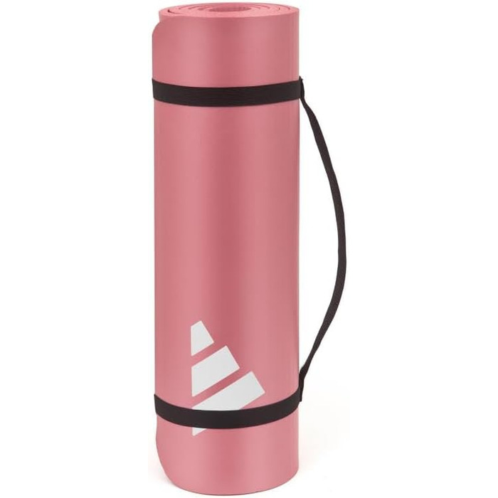 Килимок для йоги Adidas Tie-Dye – 10 мм NBR, нековзний, для захисту суглобів, з ручкою, товстий килимок для пілатесу та фітнесу, 183x61 см (світло-рожевий)