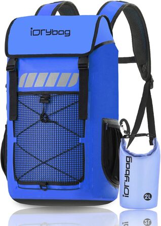Водонепроникний рюкзак IDRYBAG для чоловіків 25L - ідеальний для каякінгу та піших прогулянок (Блакитний)