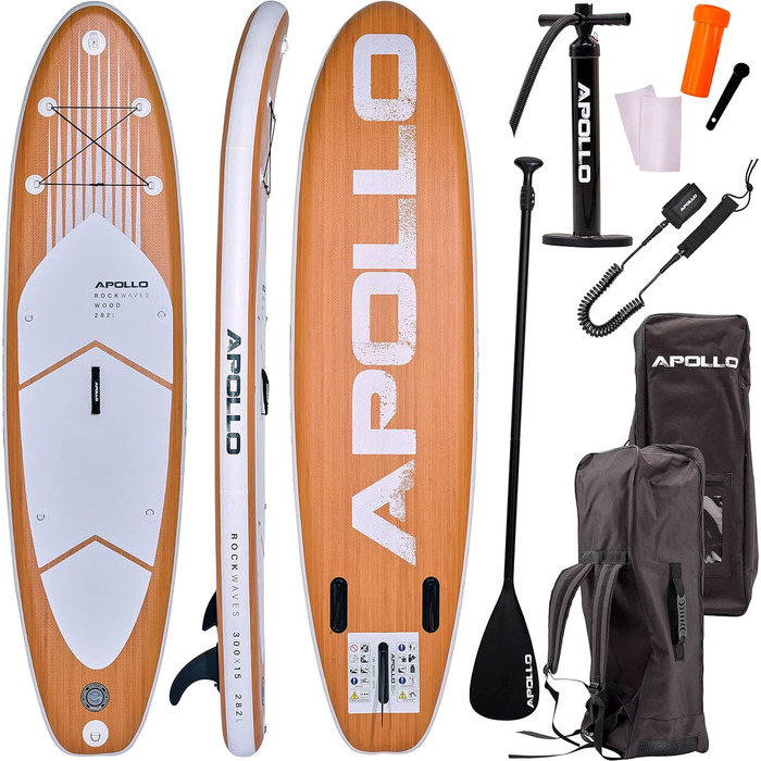 Надувна SUP-дошка Apollo для стоячого веслування, комплект: весло, насос, для початківців і профі, 10'8, 12', універсальна дошка для SUP