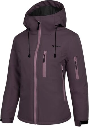 Жіноча лижна куртка GEMYSE з інтегрованими лямками. Тепла зимова куртка, водонепроникна, вітронепроникна та дихаюча. Снігова куртка для активного відпочинку. Колір: L Morgenviolett