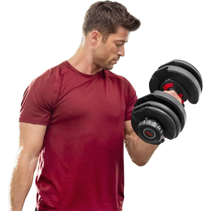 Регульована гантеля Bowflex SelectTech 2-24 кг – універсальна система ваг для фітнесу, одна штука