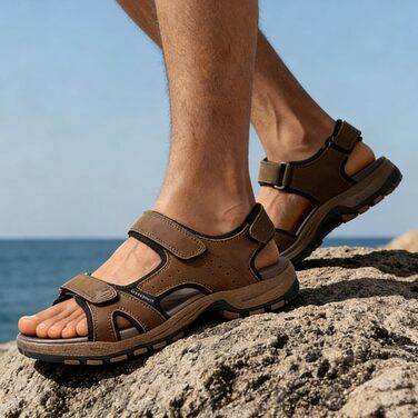 Чоловічі сандалі ARRIGO BELLO для трекінгу та пляжу, коричневі, розмір 43 EU