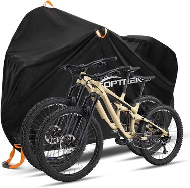 Чохол для велосипедів Toptrek на 3 велосипеда, водонепроникний, 210D Oxford, 220 x 120 x 110 см, гараж для велосипедів, захист від сонця, міцний, з кільцями для замка, у комплекті сумка