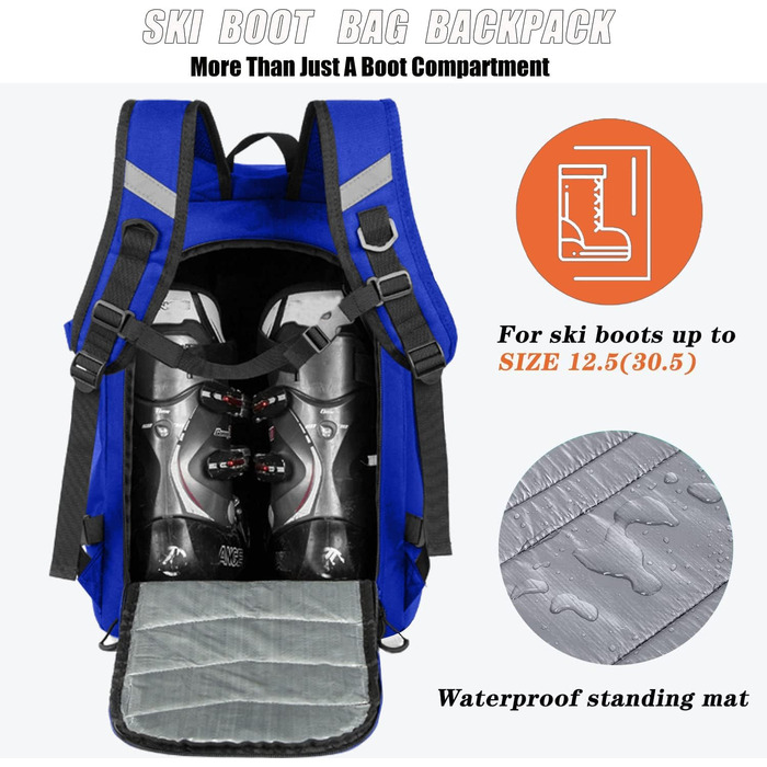 Чохол для лиж KEOFID: універсальний, 50L, для жінок та чоловіків, синій