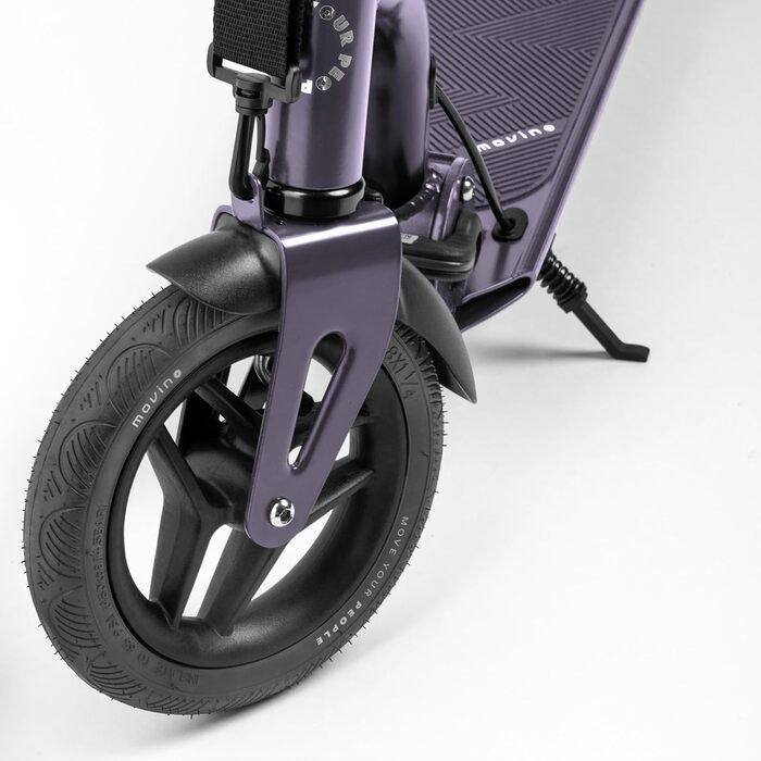 Самокат трюковий Movino Roller Air фіолетовий, складаний, для підлітків та дорослих, з великими пневматичними колесами та регульованим кермом