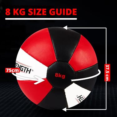 Медичний м'яч MAXSTRENGTH Maya Leder, 3-15 кг для фітнесу, гімнастики та лікувальних вправ