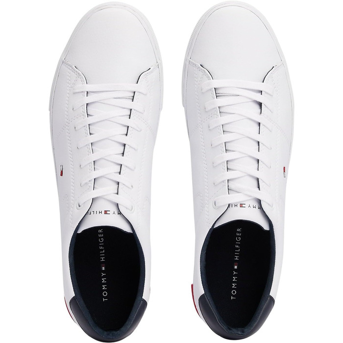 Чоловічі кеди Tommy Hilfiger Vulcanized Sneaker Essential білі, шкіряні деталі, розмір 42 EU