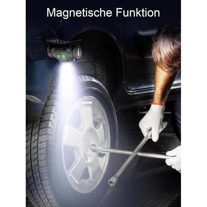 Налобний ліхтар UNBON LED акумуляторний, перезаряджається через USB-C, дуже яскравий, з регулюванням яскравості, 3 режими, сенсор, IPX4, вологостійкий, для туризму, риболовлі, 2 шт.