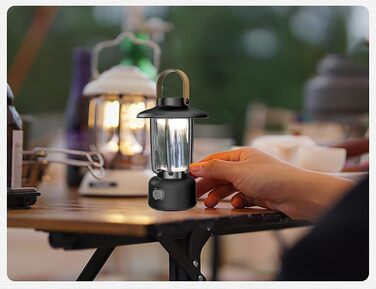 LED кемпінгова лампа AuRiver: портативна, USB, з ліхтариком, 3 режими, IPX3, для кемпінгу, намету, саду, дому