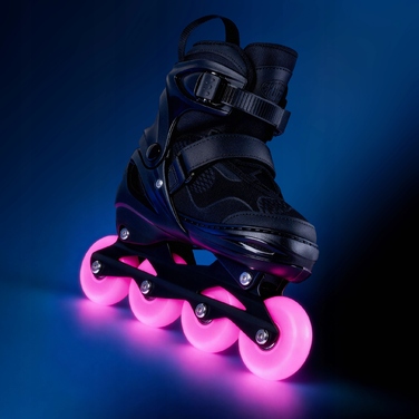 Дитячі регульовані ролики зі світловими LED-колесами Spokey FIREFLY, р. 35-38