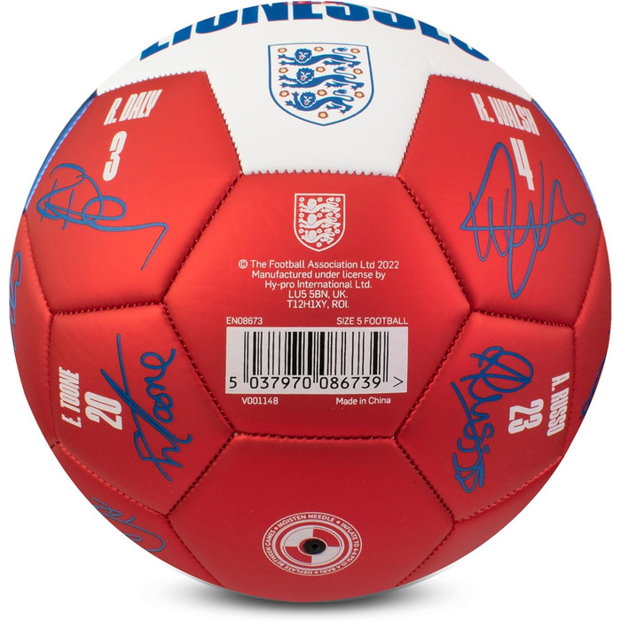 Футбольний м'яч England Lionesses Euro Champions з автографами, без насоса