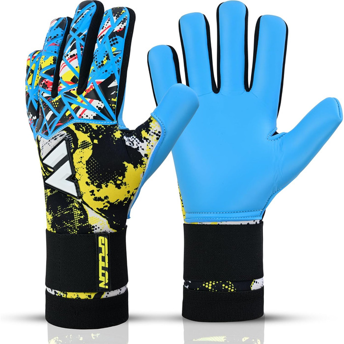 Дитячі та юнацькі воротарські рукавички Torwarthandschuhe: дихаючі та зручні рукавички з латексного піноматеріалу для хлопчиків, дівчаток та юніорів (9, Cyan)