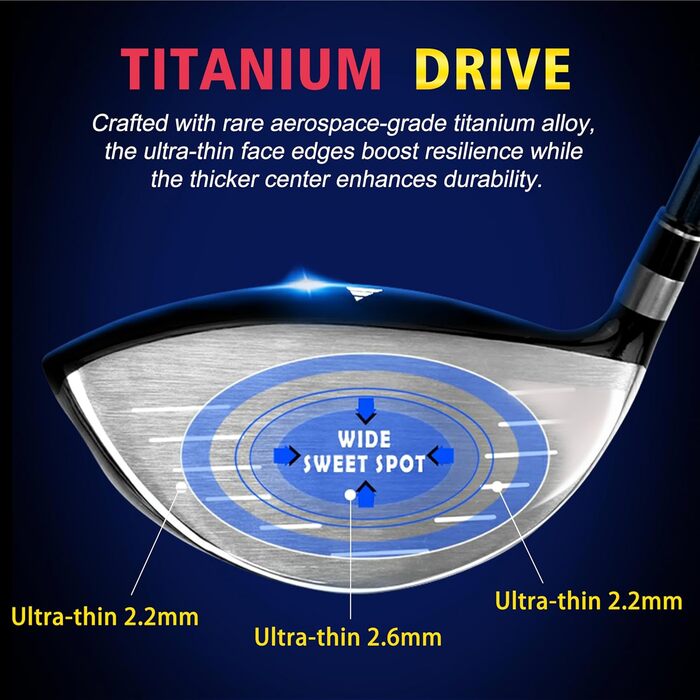 Набір гольф-клубу PGM для чоловіків – 9/12 штук, драйвер Titan #1, міцні залізи, прощальний паттер, для правшів та лівшів, 12 гольф-клубу з графітовим сердечником