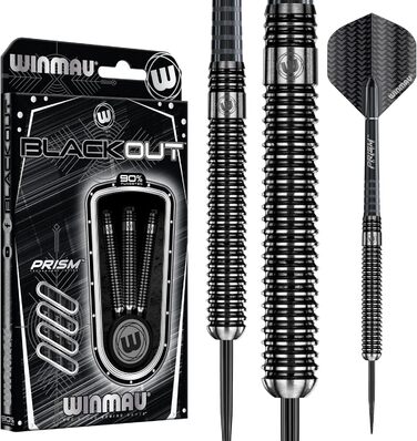 WINMAU Blackout професійні дартси зі сталі та вольфраму з оперенням і хвостовиками