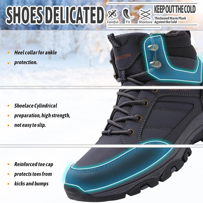 Черевики для хайкінгу Littleplum, чоловічі, трекінгові, легкі, для активного відпочинку, зимові, синього кольору, 39 EU CX