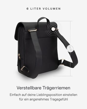 Рюкзак Kapten & Son Tromso Small 6 л, кремово-чорний або чорний, для жінок і чоловіків, міський компактний рюкзак, daypack, рюкзак-сумка