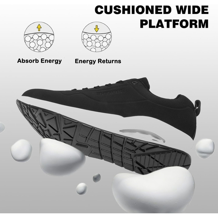 Кросівки для чоловіків Situkeke: бігові, для занять спортом, прогулянок та фітнесу (чорно-білі, 42 EU)