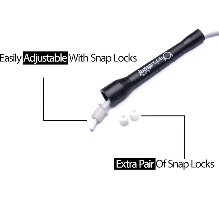 Професійне скакалка для змагань SPEED CHAMPION (діаметр 5 мм, довжина 3 м, регульована) (чорно-біла)