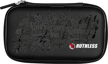 Професійний футляр для дартсу RUTHLESS, чорний, розмір M, сучасний дизайн Graffiti-Grey