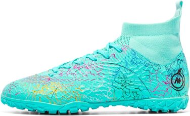 Дитячі футбольні бутси KUUK для штучного газону та залу (AG, FG, TF) – для хлопчиків та дівчаток, розмір 37 EU, K028, зелені