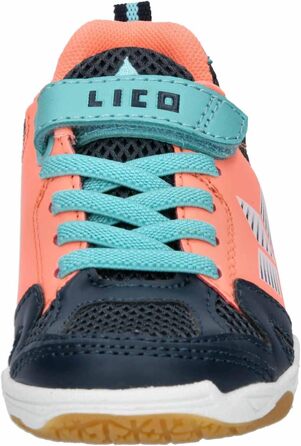 Дитячі спортивні кросівки для залу Lico Unisex (розмір 31 EU, колір: темно-синій/лососевий/бірюзовий)