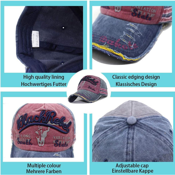 Кепка-бейсболка CheChury унісекс вінтажна, регульована кепка для гольфу та спорту, однорозмірна, колір хакі