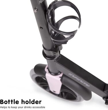 Самокат MOVINO Infinity Roller для міста, складаний, регульований, з тримачем для пляшки, для дітей та дорослих, алюмінієва дека