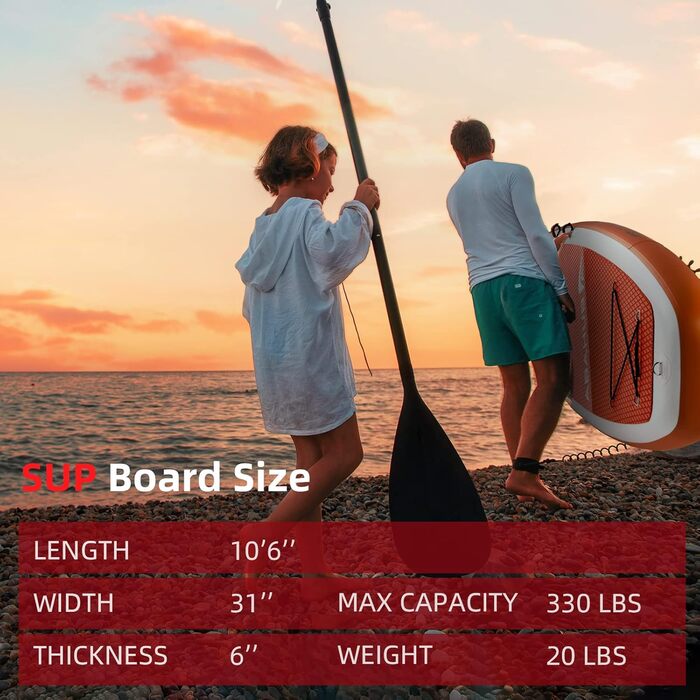 Надувна SUP-дошка Abahub 320x78x15 см з комплектом: регульоване алюмінієве весло, сидіння для каяка, для сапсерфінгу, каякінгу, каное, риболовлі, синя/зелена/помаранчева/червона
