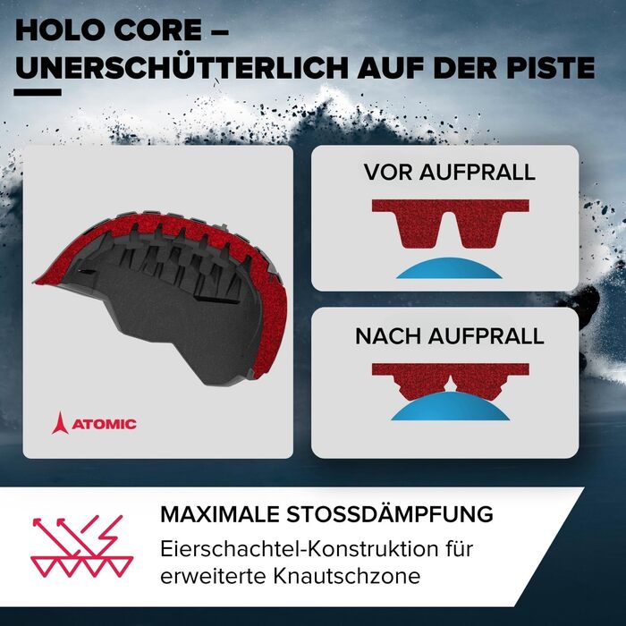 Шолом Atomic Revent Lite для гірськолижного спорту та сноубордингу, блакитно-сірий, 55-59