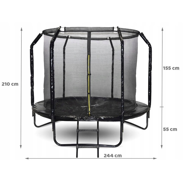 Батут із сіткою SkyFlyer 244 см FT 8 (244-252 см)