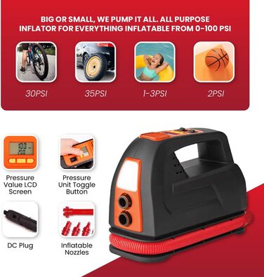 Сноутюбінг SKINHAWK Profi 100 см червоний з електричною насосом 100 PSI – надувний тюбінг-санки для катання