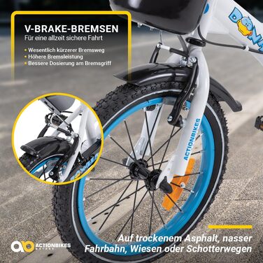 Дитяче велосипед Donaldo 16 дюймів | 12, 16, 20 дюймів | V-Brake гальма | для дітей 2-9 років | з брудозахистом
