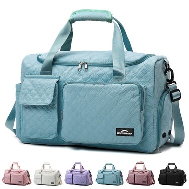 Спортивна сумка для жінок та чоловіків з відділенням для взуття та мокрих речей, водонепроникна сумка для подорожей, йоги, плавання та залу (Колір: Teal)