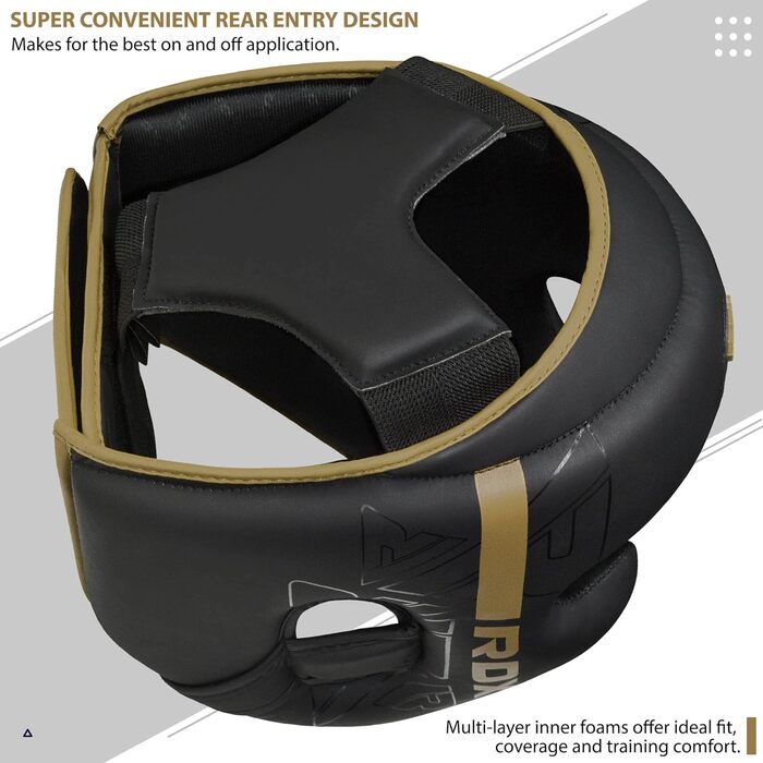 Захист для голови RDX з Maya Hide шкіри для боксу, кікбоксингу, MMA, Муай Тай, карате, тхеквондо, спарингів, універсальний шолом для єдиноборств
