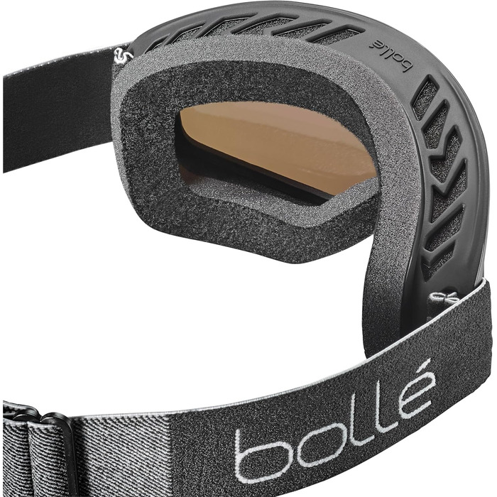 Лижна маска Bollé FREEZE PLUS для сноуборду та лиж, чорна з хромованими лінзами Cat.3