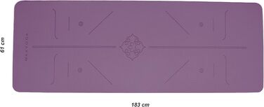 Йога-мат MaxYoga з еко TPE, нековзкий, 6 мм, 183x61 см для йоги, пілатесу, гімнастики