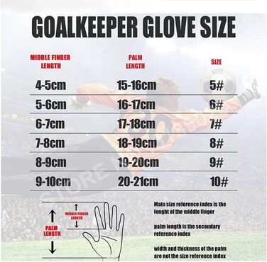 Воротарські рукавички PLbSe: міцний хват, антиковзаючі, дихаючі, для дорослих та дітей, чорний, розмір 7