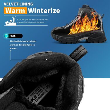 Дитячі зимові черевики Elaphurus: теплі, зручні для ходьби та трекінгу (40 EU, камуфляж чорний)