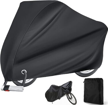 Водонепроникний чохол для велосипеда на 2 велосипеди, 210D Oxford, 170x60x85cm, чорний