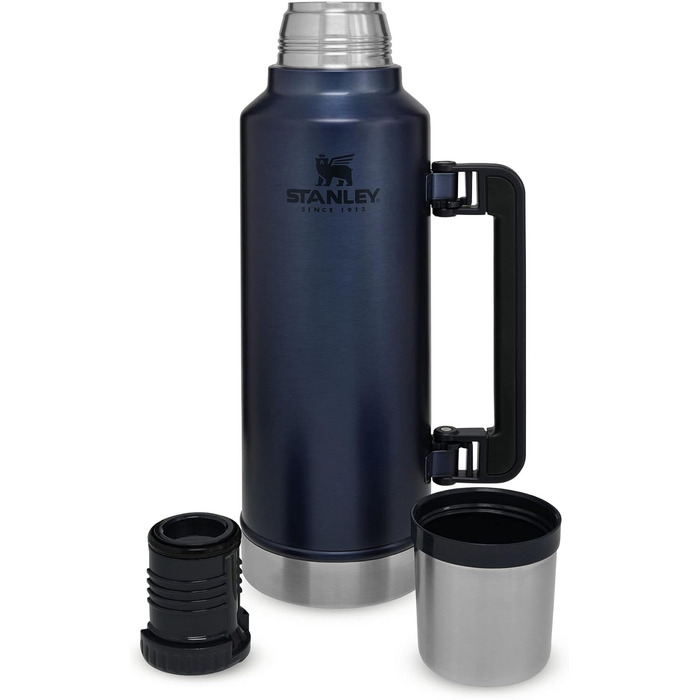 Термос Stanley Classic Legendary 1.9 л, з нержавіючої сталі, 45 годин гаряче/холодне, BPA-free, нічний синій, для напоїв, спідомий у посудомийці