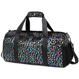 Дитяча спортивна сумка для дівчаток чорна — універсальна сумка для подорожей, тренувань, басейну та сауни з окремим відділенням для взуття