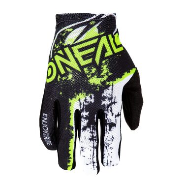 Рукавички O'NEAL Matrix Glove Impact для мотокросу, MTB, DH, FR, Downhill, Freeride, чорний/неоновo-жовтий, дорослі