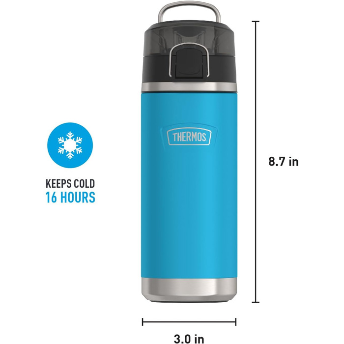 Термос-пляшка THERMOS ICON з поїлкою, 530 мл, темно-бірюзова, нержавіюча сталь, вакуумна ізоляція, з кришкою