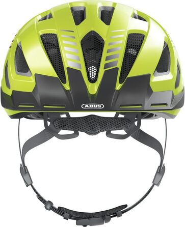 Велосипедний шолом ABUS Urban-I 3.0 MIPS з ударозахистом, LED-ліхтарем, козирком і магнітною застібкою, для жінок і чоловіків, розмір S (51-55 см), жовтий