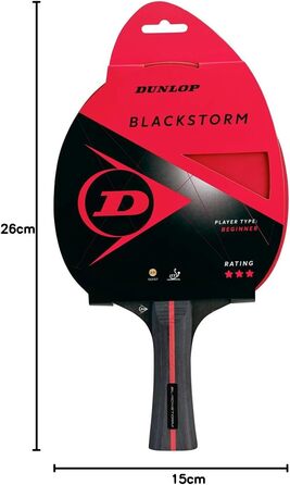 Тенісна ракетка Dunlop Blackstorm (універсальний розмір) Чорно-Червона