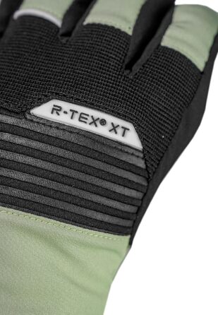 Дитячі гірськолижні рукавички Reusch Benji R-TEX XT водонепроникні з функцією Touchscreen, світло-зелені/чорні, розмір 4