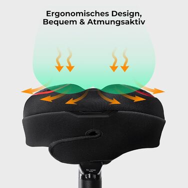 Покриття для велосипедного сидіння YOUNGDO, ергономічний гелевий чохол, м'яке та комфортне, з дощовим захистом, для жінок та чоловіків, червоний, вузький